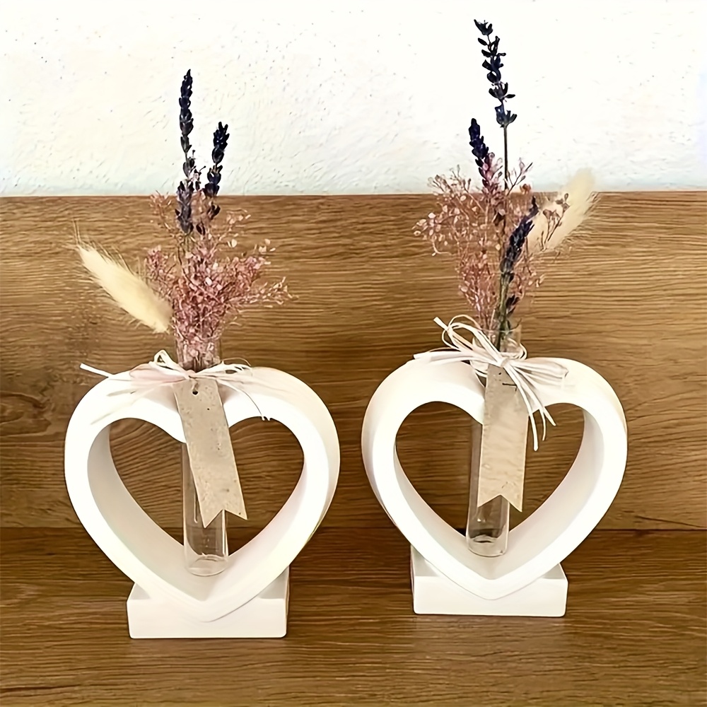 Propagation Station Vase - Candle Silicone Mold, Heart-Shaped Flower Vase